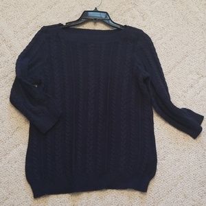 CHAPS sweater- boat neck lightweight -sz M
